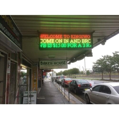 40-inch P10MM Outdoor Waterproof IP65 Double-Sided Display Programmable RGY 3 Color LED display sign board quick program via LAN