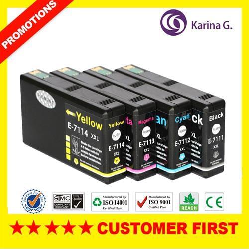 4X Compatible Ink Cartridge T7111-4 WP-4010 WP-4023 WP-4090 WP-4520 WP-4533 WP-4590 Printer Ink