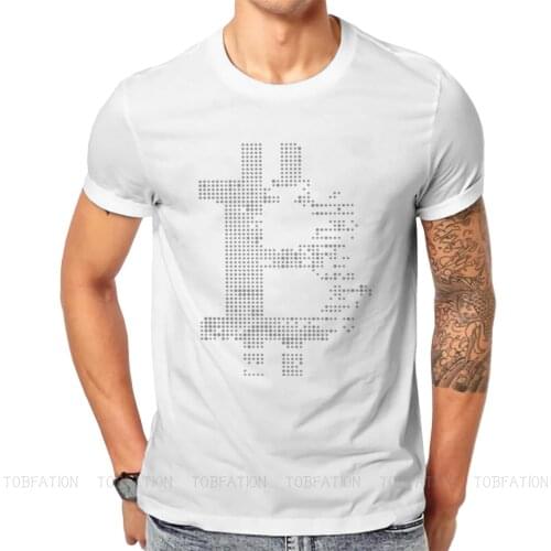 Bitcoin BTC XBT Crytopcurrency Blockchain TShirt for Men Gray Humor Summer Tee T Shirt High Quality Trendy Loose