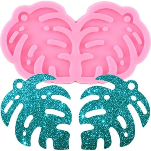 Shiny Palm Tree Silicone Mold Epoxy Resin Keychain Molds Pendant Polymer Clay Mould DIY Handmade Jewelry Moulds
