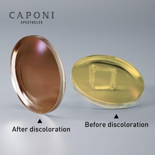 Caponi 1.56/1.61 prescription lens photochromic day and night driving use 2 piezas/1 par customize myopia glasses lens