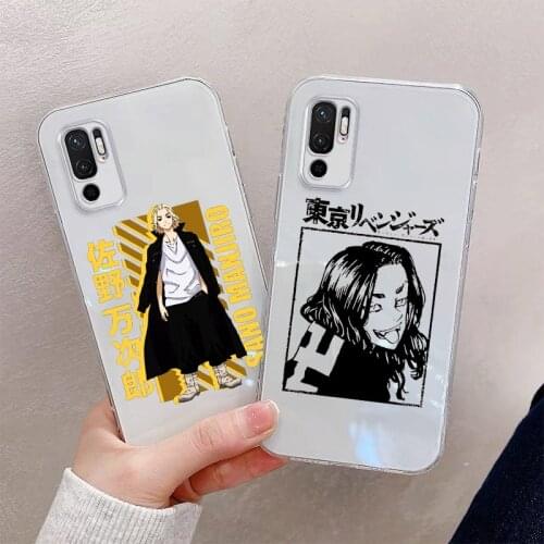 Tokyo Revengers Manjiro Sano Anime Phone Case For Xiaomi POCO X3 NFC Note 11 Lite Redmi Note 7 8 9 Pro Clear Soft TPU Cover Capa