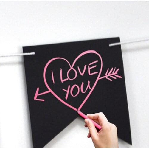 DIY Wood Birthday Party Graduation Wall Banner Event Supplies Beautiful Swallowtail Party Bunting Flag Surprise Wall Decoration