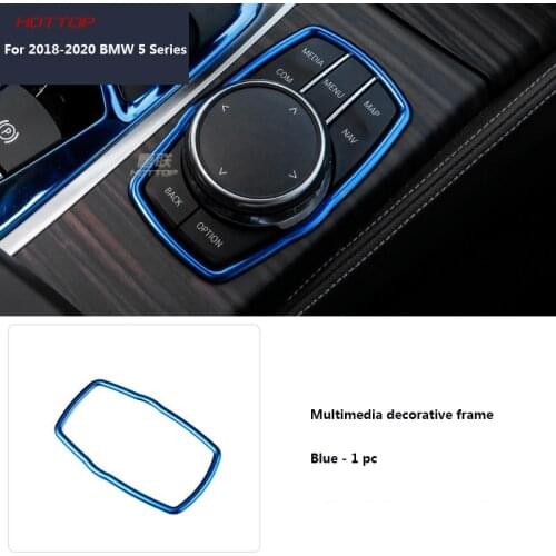 For 2018-2020 BMW 5 Series 6GT X3 X4 G01 G02 G32 G30 Stainless Interior Center Multimedia Button Frame Trim