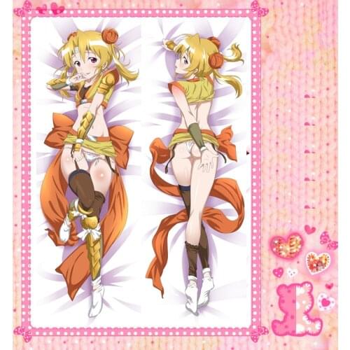 Anime Cartoon Sengoku Otome Momoiro Paradox Double Bolster Hugging Pillow Case Pillow Cover Pillowcase Peach Skin 2 Way No.4066