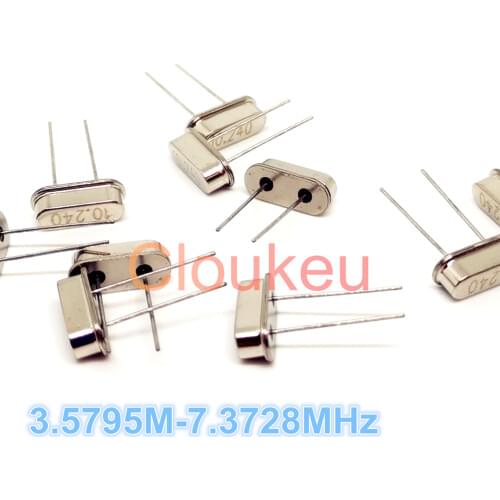 HC-49S Passive crystal oscillator 3.5795M 3.6864M 4M 4.032M 4.096M 4.1943M 4.5M 4.9152M 5.5296M 6M 6.144M 7.3728MHz