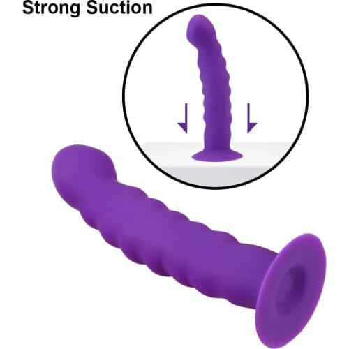 IKOKY Strong Suction Silicone Dildos Anal Plug Butt Vagina Sex Toys For Women Men Mastuabator Machine Intimate Goods Erotic Shop