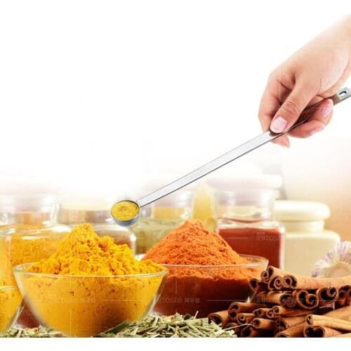Measure Spoons Stainless Steel Coffee Tea Powder Measuring Cups Scale Metering Long Spoon Ounce Sugar Milk Powder Kitchen Tool