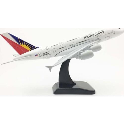 20cm Aircraft Airbus A380 Philippine Airlines Alloy Plane Model Toys Children Kids Gift for Collection Decorations