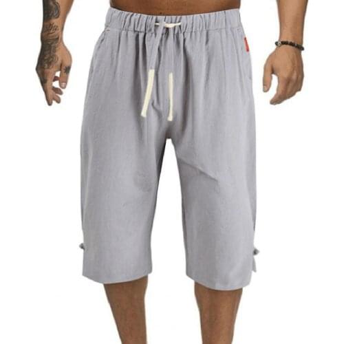 Summer Cargo Shorts Men Calf-length Pants New Casual Pants Mens Loose Outdoor Sports Cropped Trousers Plus Size Streetwear