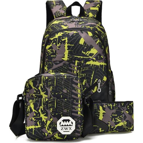2020 Hot Sale School Bags children backpacks New Student Bag Simple Splash-proof Backpack Sweet Print Backpack Three-piece