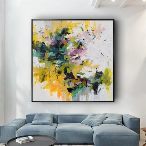 Hot selling floral modern 100% handmade oil painting painted on the wall art deco canvas in the abstract room without frame Aat