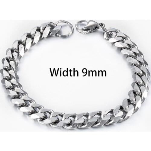 Hot Selling Fashion Stainless Steel Cuban Bracelet Men and Women Fashion Jewelry