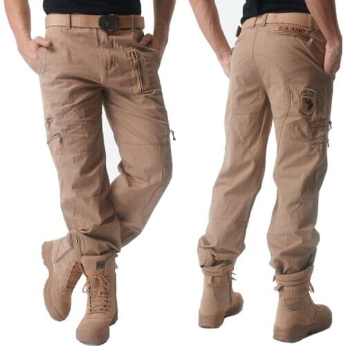 Men Outdoor Loose Army Tactical 101 Airborne Cotton Combat Long Trousers Breathable Multi Pocket Military Camouflage Cargo Pants