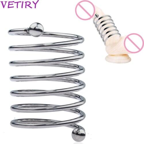VETIRY Penis Erection Ring For Men Cock Rings Metal Delay Ejaculation Chastity Cage Penis Rings Sex Toys for Man Sex Shops