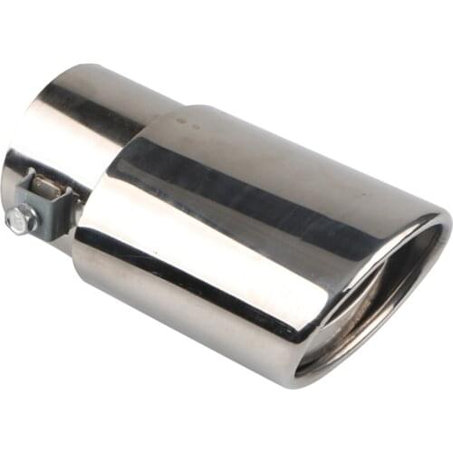 2.5inch Bolt-on Auto Car Exhaust Tail Pipe Tip Muffler Universal Silver