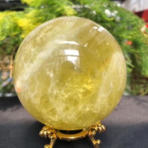 Natural Crystal Ball Topaz and Quartz Sphere Home Healing Department gifts, Decor