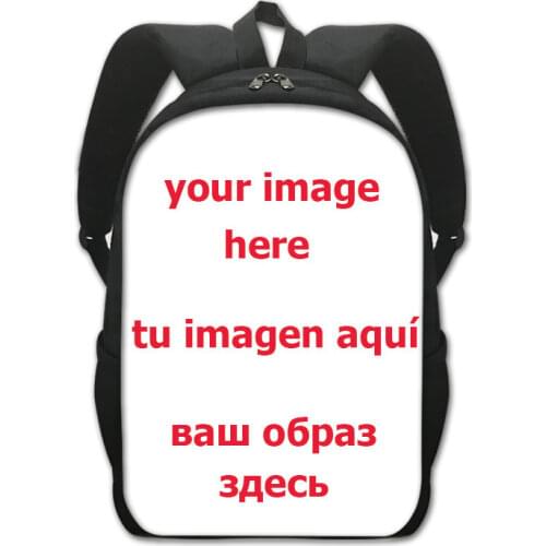 Customize Your Logo Name Backpack 16 Inch Single Layer Teenagers Schoolbag Children Bookbags for Young Girls Boys Rucksack