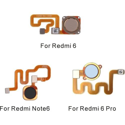 Touch ID Fingerprint Sensor Scanner Flex Cable For Xiaomi Redmi 6 6 Pro 6Pro Note 6 Note6 Home Return Button Key Replace Parts