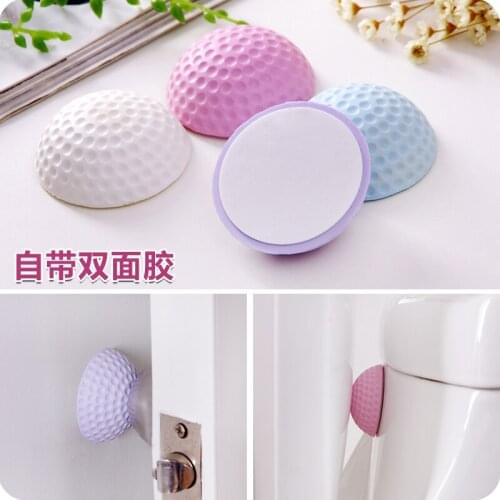 Thickening Silent Door Wall After Bumper Pad Golf Ball Style Rubber Door Handle Door Lock Protective Pad Household Sundries