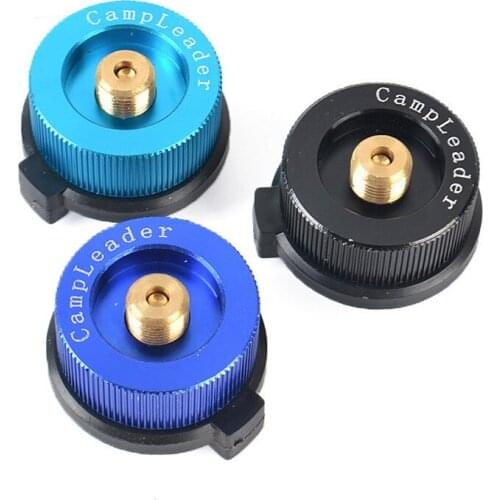 Outdoor Camping Hiking Stove Adaptor Split Type Furnace Converter Connector Auto-off Gas Cartridge Tank Cylinder Adapter