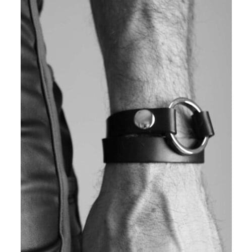 Harajuku Gothic Punk sexy Style Accessories Male Armband Bracelet with clavicle chain trendy mens necklac Erotic Rave Cosplay