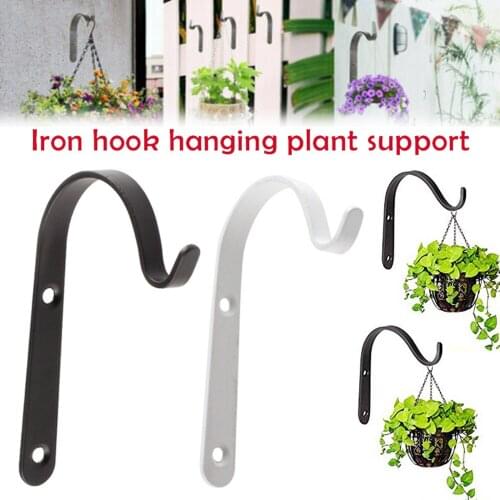 1/4/10 Pcs Hanging Basket Brackets Metal Strong Outdoor Wall Garden Hook Decoration HR