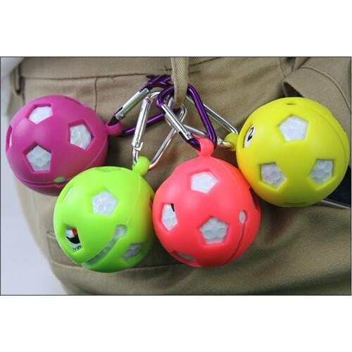 1PC Random Color Golf Ball Silicone Ball Sleeve Protective Cover Keyring Golf Accessories