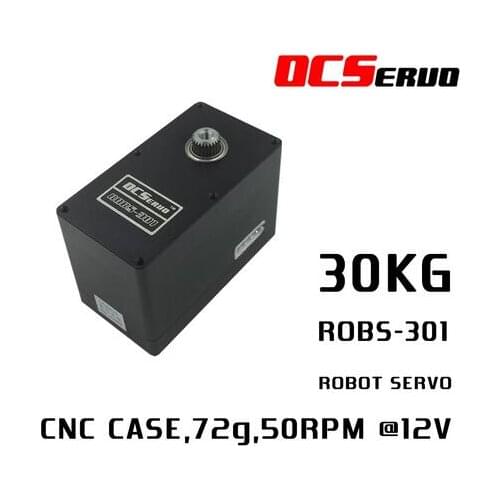 29-30kg.cm torque 72g UART Bus Robot Servo ROBS-301 CNC CASE Magnetic Code 12V 360 degree RS485 Double Shaft Modbus