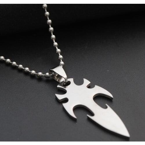 30 Stainless steel arrow dart ax charm pendant necklace weapon sea god trident lucky super hero sword dart necklace jewelry