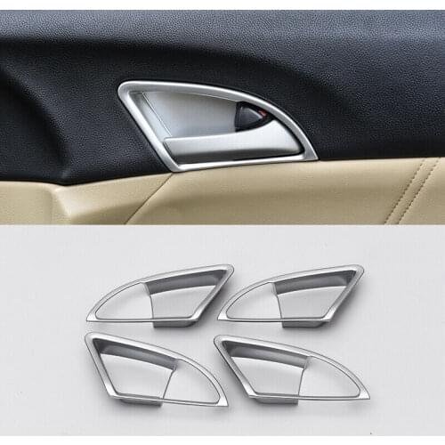FOR Honda Accord 8th 2008-2012 ABS Silver Interior door bowl sticker trim 4pcs