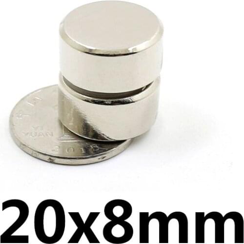 5/10/15pcs 20x8mm N35 Round Magnets 20mmx8mm Neodymium Magnetic 20x8mm Permanent NdFeB Super Strong Powerful Magnet 20*8 mm