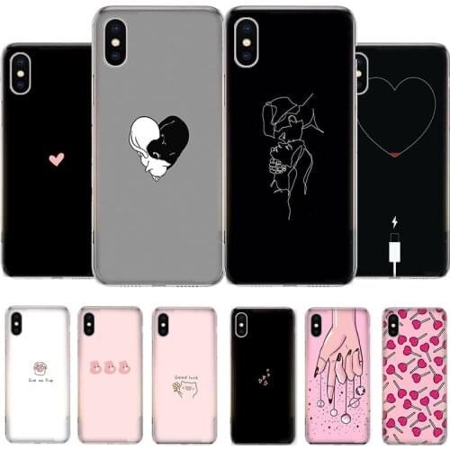 Accessories Couple Coque Capas Phone Case For iPhone 11 12 6 6s 7 8 Plus X XS XR Pro Max MINI 5 5s SE Cover Coque soft Silicone