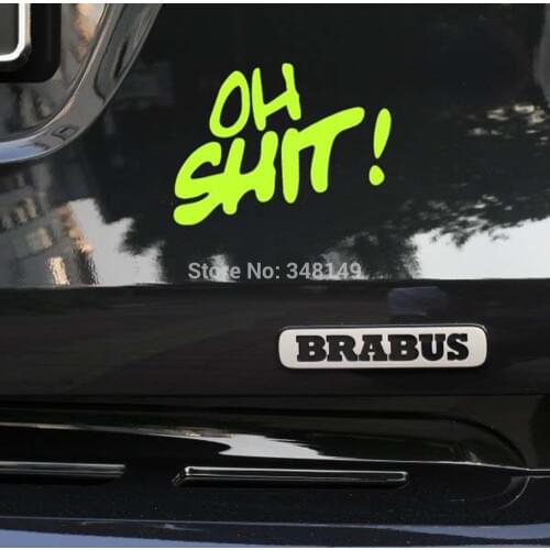 Aliauto OH SHIT ! Styling Funny Car Stickers and decals for Toyota Chevrolet cruze Volkswagen skoda polo Golf Hyundai Kia Lada