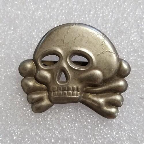 Antique Handicraft: Skull, Old Badge, Brooch, Badge, Collar Pin Badge Metal Souvenir Collection Hero Medal Gold Star Medal #3