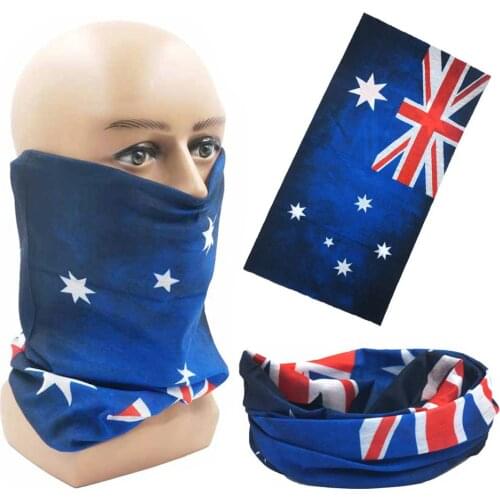 Unisex British Flag Union Jack Biker Square Bandana Football Outdoor Windproof Sports Headband Neck Warmer Bandanas