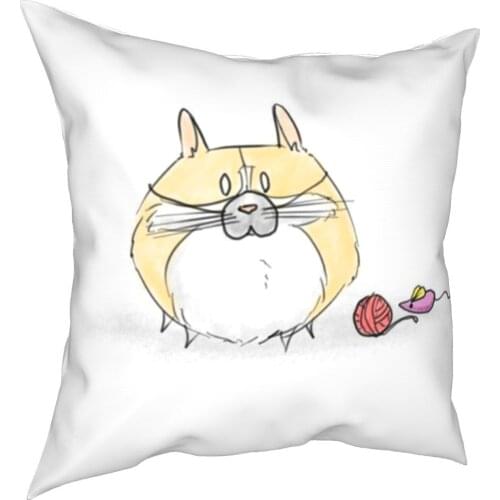 Little animal hamster decoration cushion cover animal cute pet 45 cm linen pillow house culture home decoration pillow case