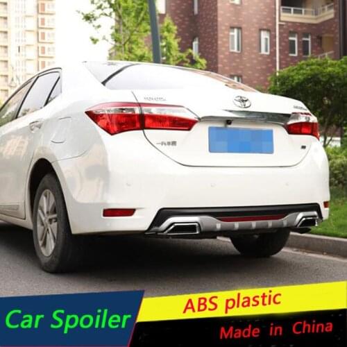 For Toyota corolla Car Rear Bumper Diffuser Rear Side Rear spoiler Bumper Protector ABS Plastic Material Body kit 2014-2018