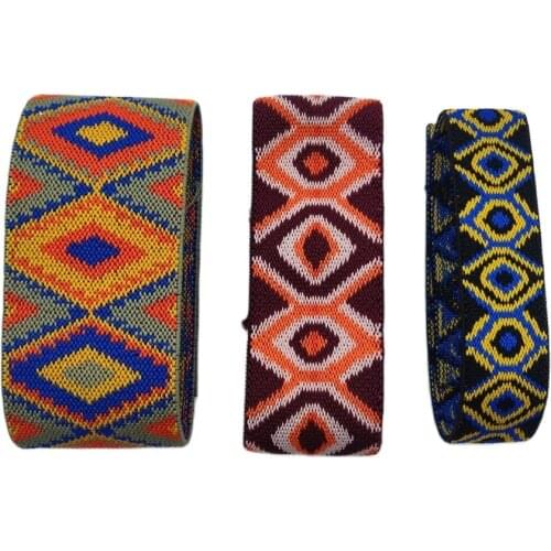 2mm thick Ethnic Polyester Elastic Band Pants Skirt Belt Rubber Spring Webbing DIY Clothing Strap Sewing Accessories