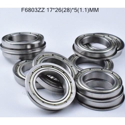F6803ZZ 17*26(28)*5(1.1)MM 10pieces bearingFlange bearings 6803 F6803Z F6803ZZ chrome steel deep groove bearing