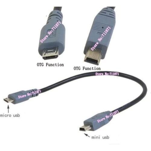 Mini Usb2.0 Male Micro Usb V2.0 Male OTG cable Line Micro Usb V2.0 Mini Usb Male Charging data line cable 5Pin Mini Micro Usb