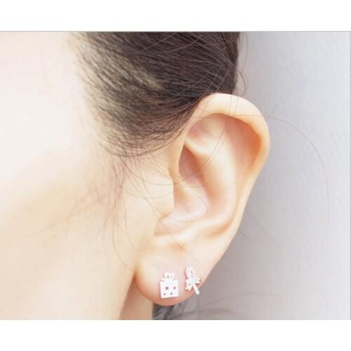Fashion Umbrella And Gift Box Stud Earrings Wholesale Free Shipping