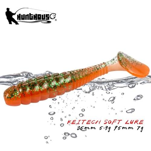 Hunthouse Keitech Baits Easy Shiner Shad Soft Lure 5pcs/lot Swimbait For Fishing Bass Wobblers Pesca Silicone Leurre Zander Lure