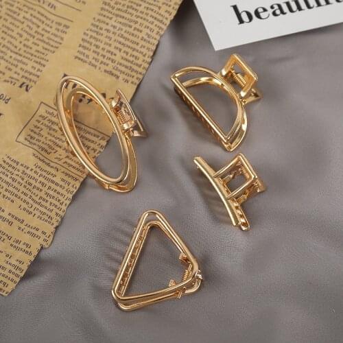 South Koreas new metal hairpin back clip bath clip simple girl headdress hair clip hairpin