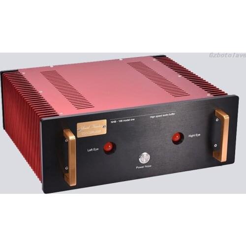 2020 NEW version Cool red with mysterious black all aluminum Swiss Dartzeel NHB108 Power Amplifier DIY chassis