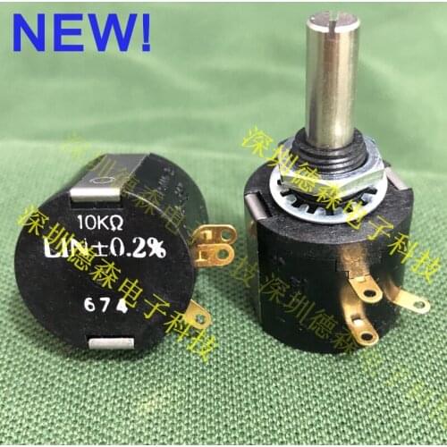 New! 10 Turns Potentiometer M22E10 10K Ohm Basic Construction Wirewound Multiturn Type 2W 10000 Ohm