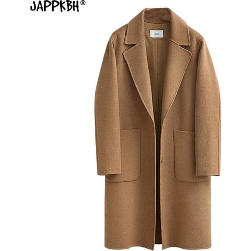 Autumn Coat Women 2021 NEW Spring Casual Plus Size Long Sleeve Thick Jackets Female Vintage Loose Warm Wool Coat Casaco Feminino