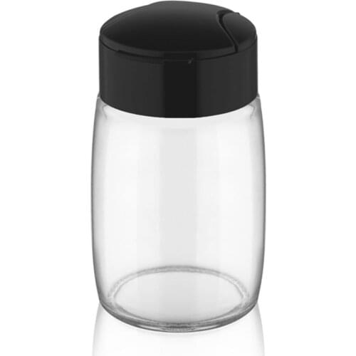 Drop Oval Salt Shaker 100 CC (100 ML) glass Spice Bottle Softcover Transparent Looking Multi-Purpose Black Red White Blue Color