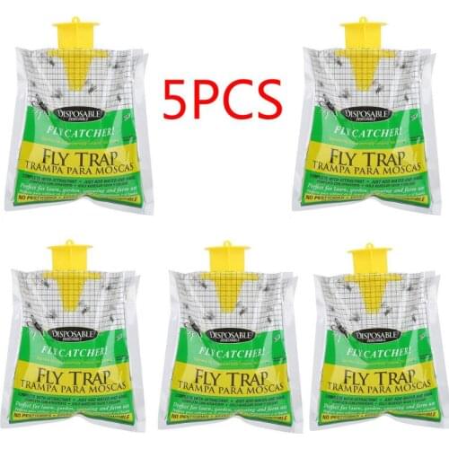 Portable Outdoor Fly Catching Bags Multifunctional Fly Catching Tool for Camping Garden Courtyard TN88