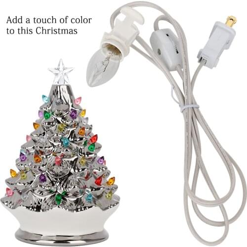 Accessory Cord with One LED Light Bulb with On/Off Switch Plugs for Holiday Decoration Craft Projects Wedding Party Supplies